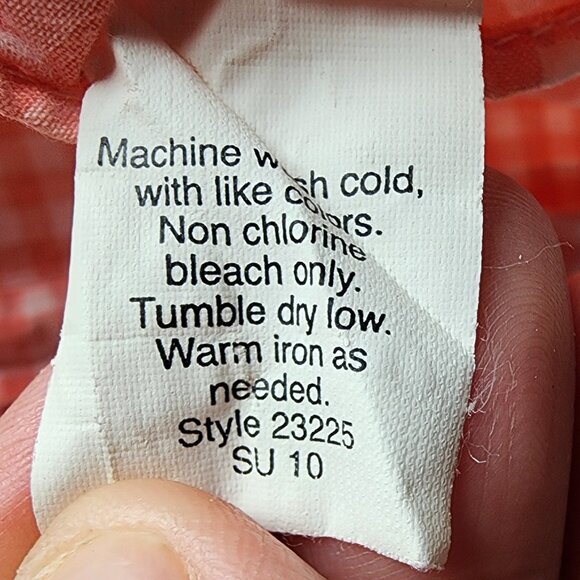 J.Crew Lightweight Peach/Cream Plaid Button Down Shirt Size Medium - Picture 10 of 16